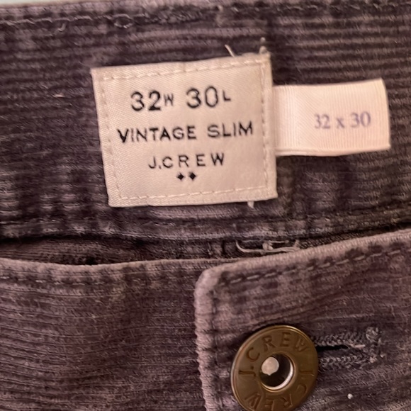 J.Crew Men’s Vintage Slim Cords 32x30 dark gray - Picture 7 of 10